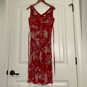 Red floral dress, large